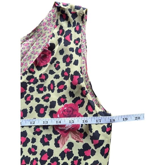 F.J. Malik Women's Sleeveless Floral Animal Print Top - Picture 4 of 6